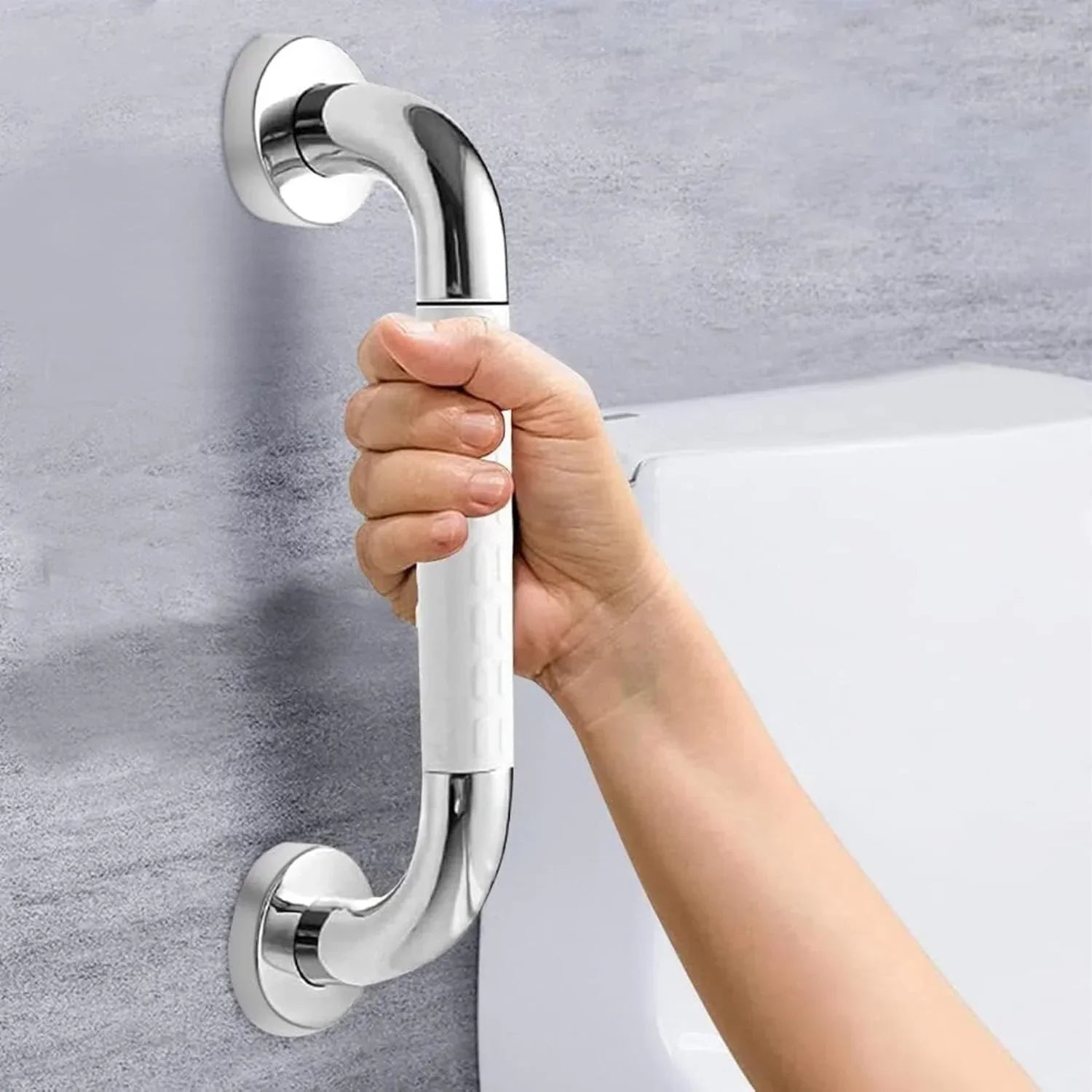 12 Inch 304 Stainless Steel Bathroom Grab Bar – Silver