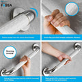 12 Inch 304 Stainless Steel Bathroom Grab Bar – Silver