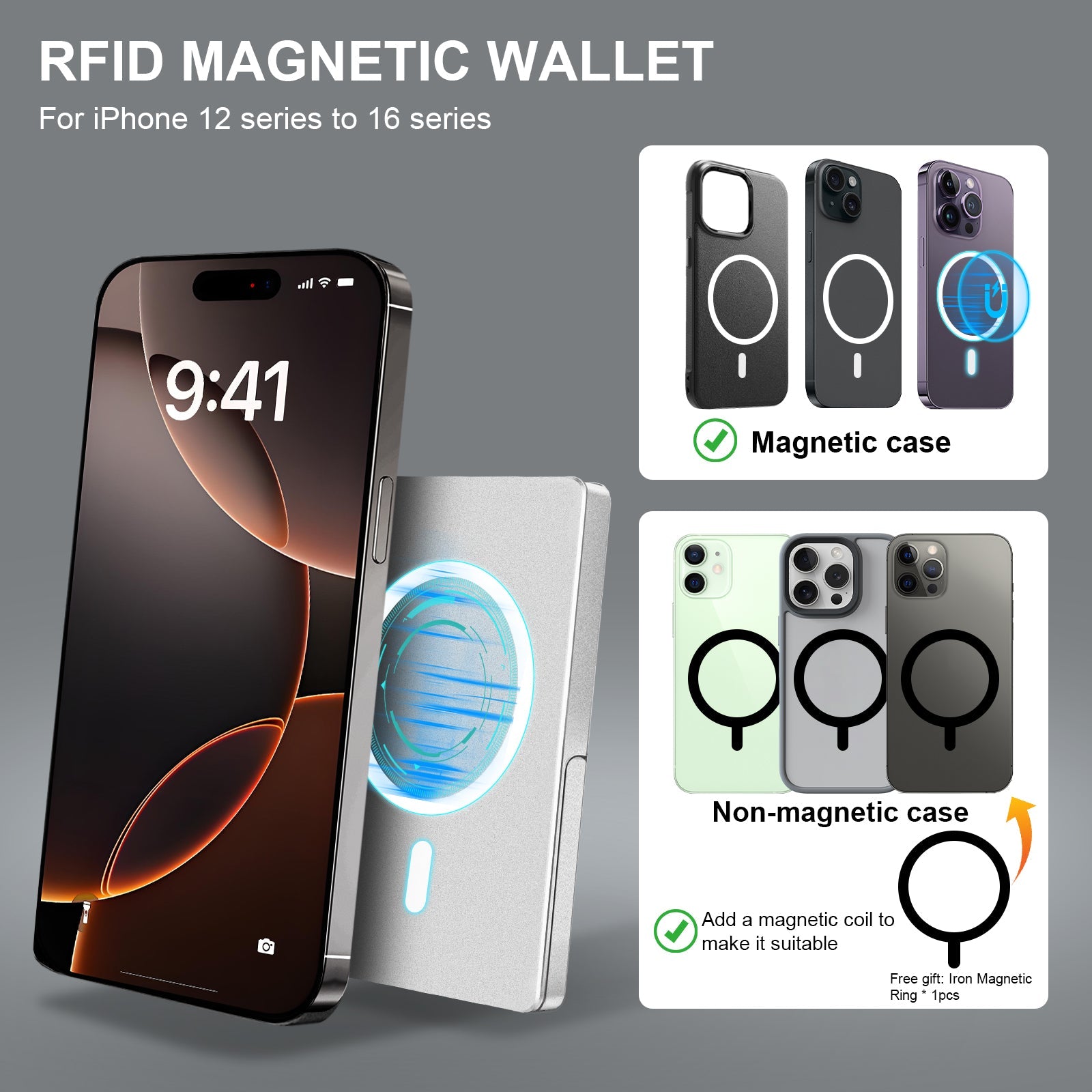 RFID Blocking Wallet Minimalist Slim Card Holder