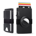 -Aluminum Pop Up Slide Rfid Slim Card Holder Wallet With Airtag Holder