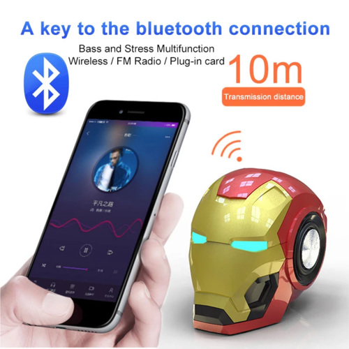 Portable Wireless Bluetooth Iron Man Speaker